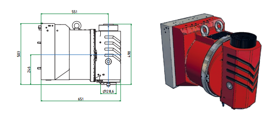 自動(dòng)直角銑頭